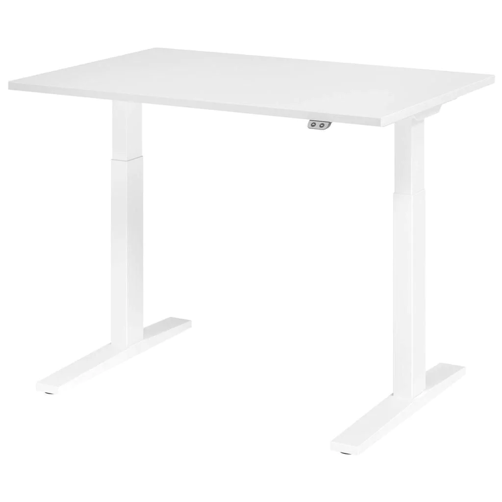 Höhenverstellbarer Schreibtisch XMKA 120 x 80 cm - Weiß/Weiß online kaufen  - HBA-XMKA12-W-W